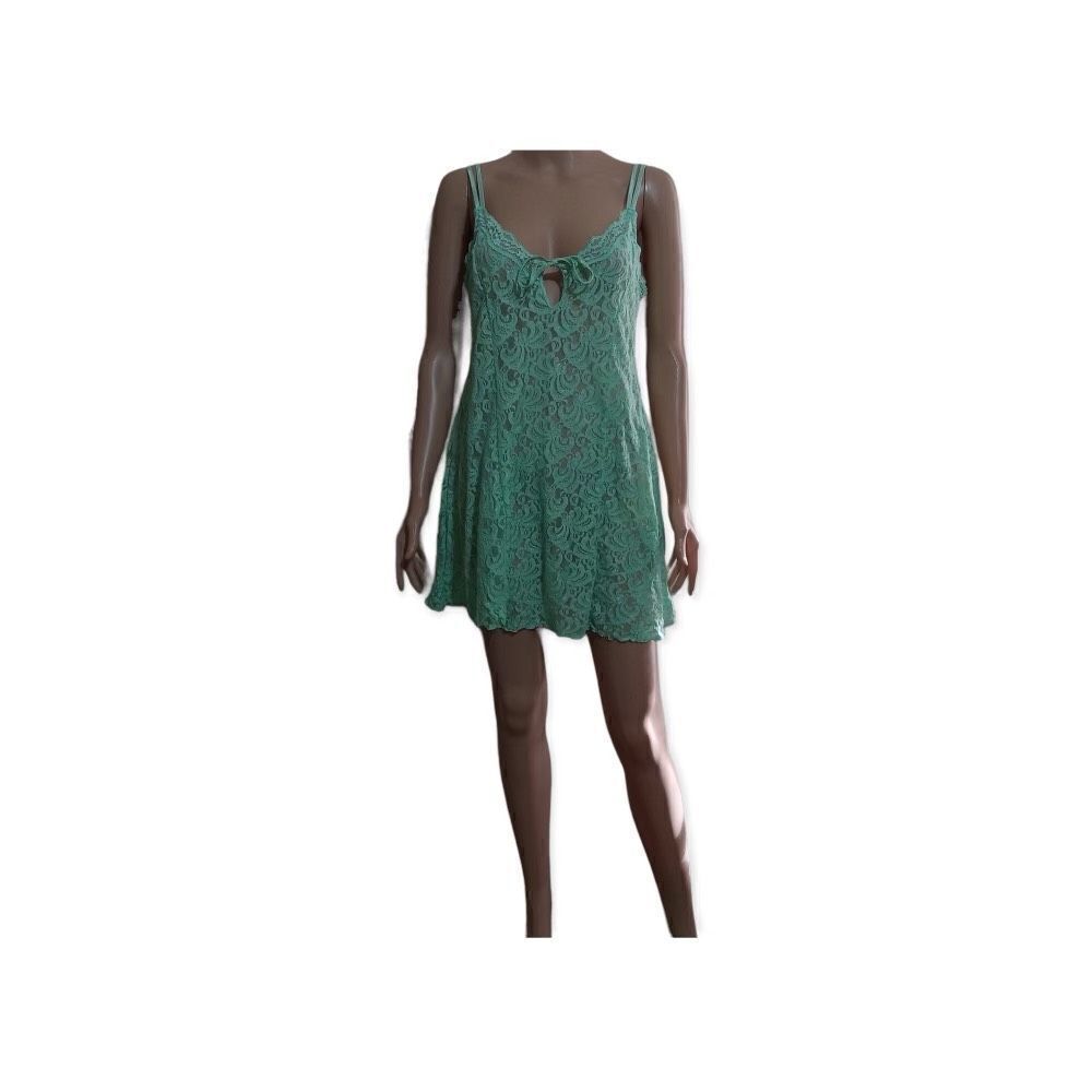 Vintage Mint Green Lace Delicates Nightie/Babydoll Size: L